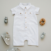 Boys one piece stretch cotton romper